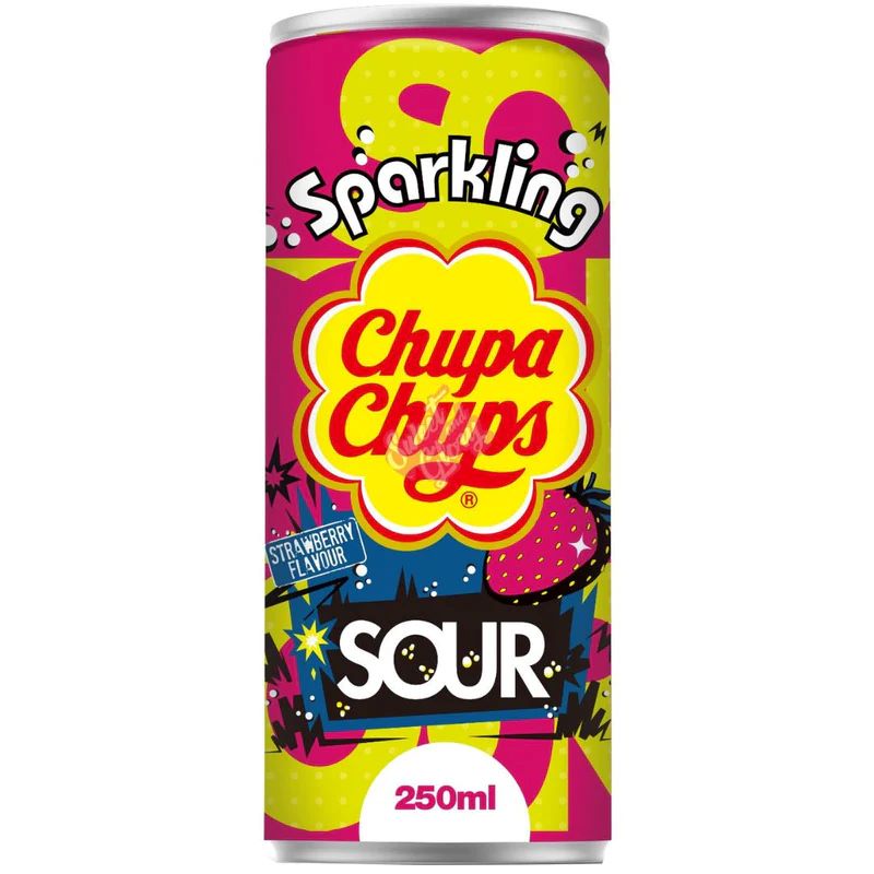 Chupa Chups Sparkling Sour Strawberry 250ml (South Korea) – Pix & Pax